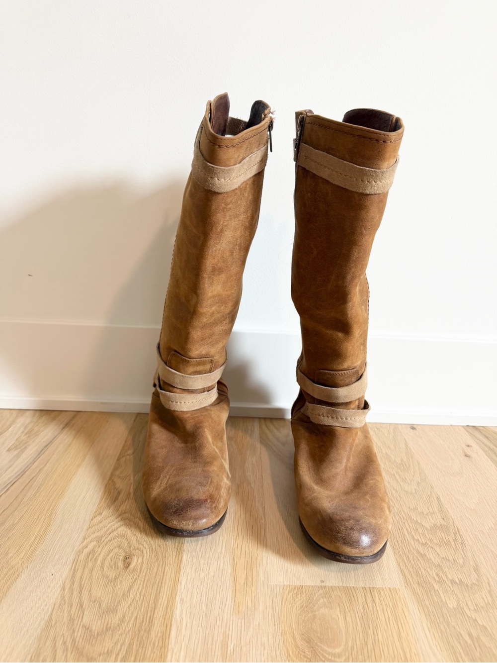 UGG Darcie distressed brown leather riding boots